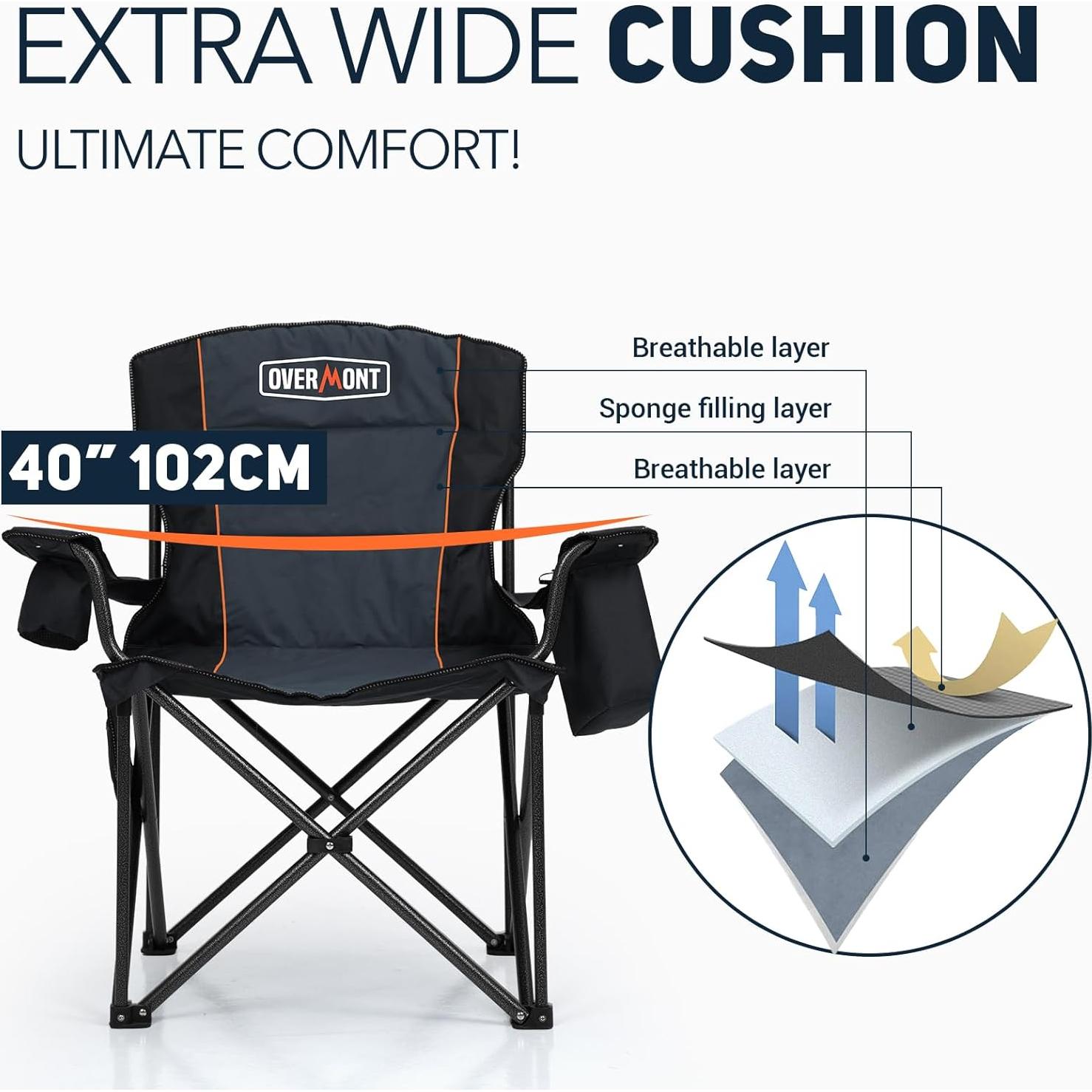 Silla de Camping Plegable Overmont OM-Chair I - 175 kg