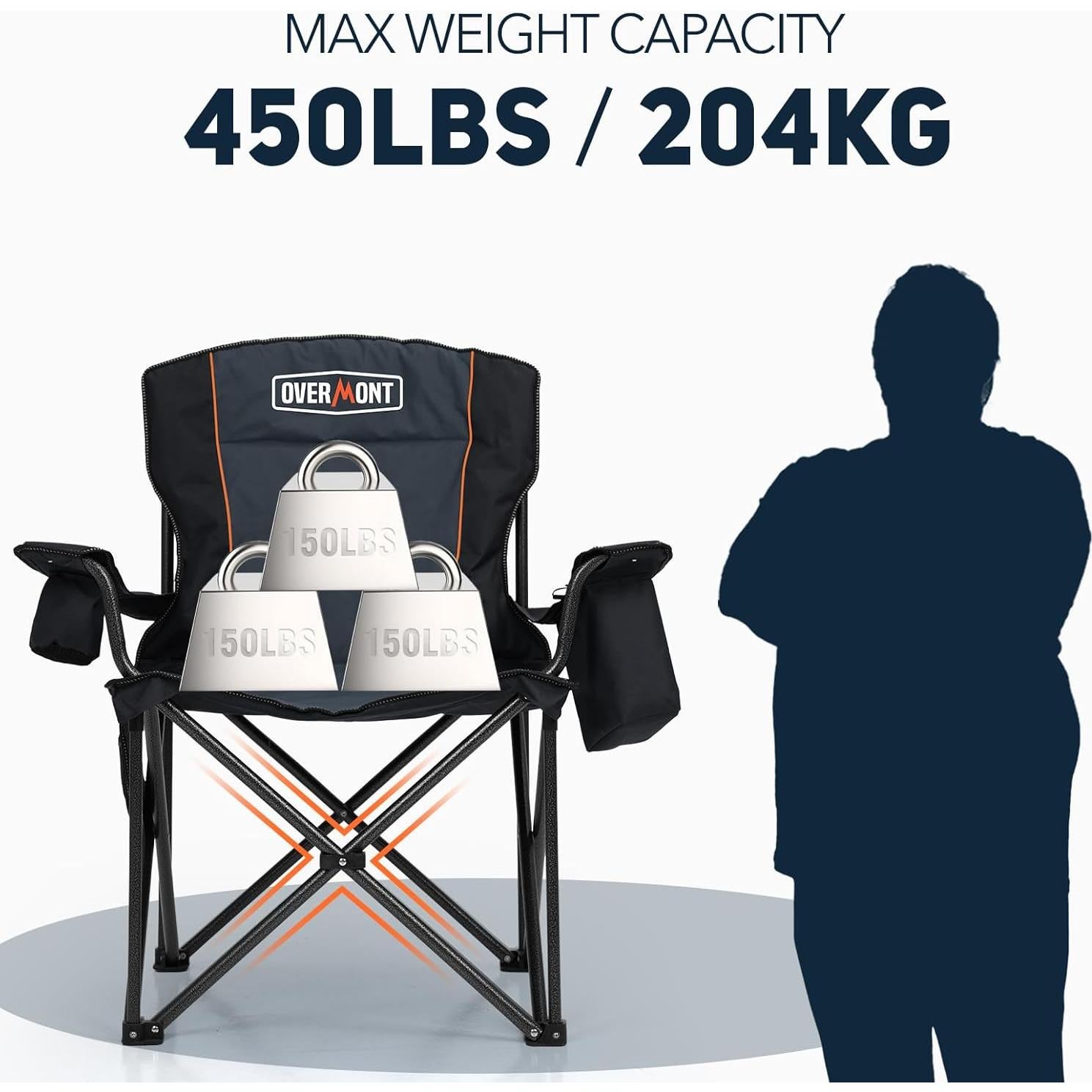 Silla de Camping Plegable Overmont OM-Chair I - 175 kg
