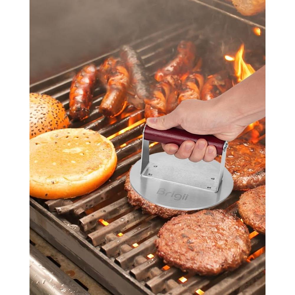 Prensa para Hamburguesas Brigii BP03S Acero Inoxidable 16cm