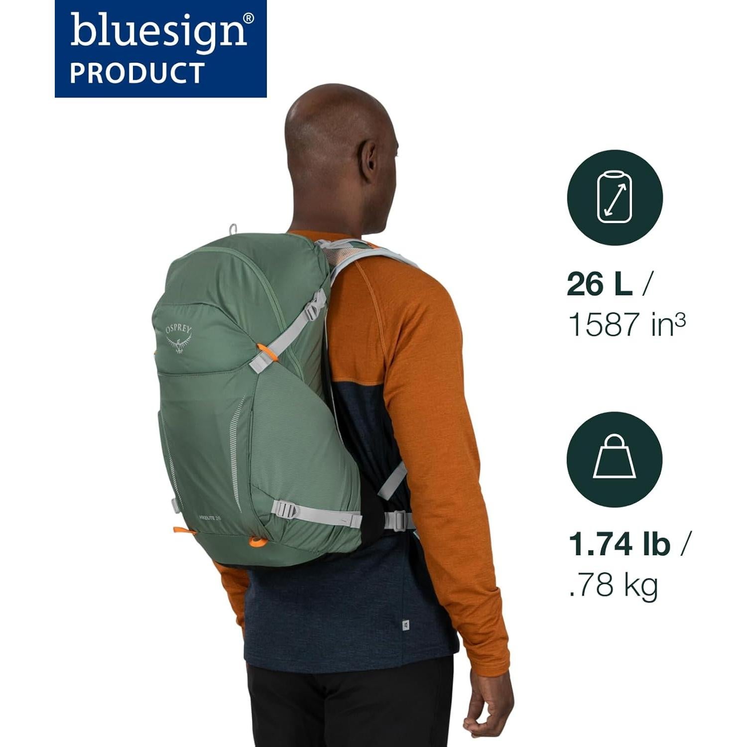 Mochila de senderismo Osprey Hikelite 26L Unisex Negra