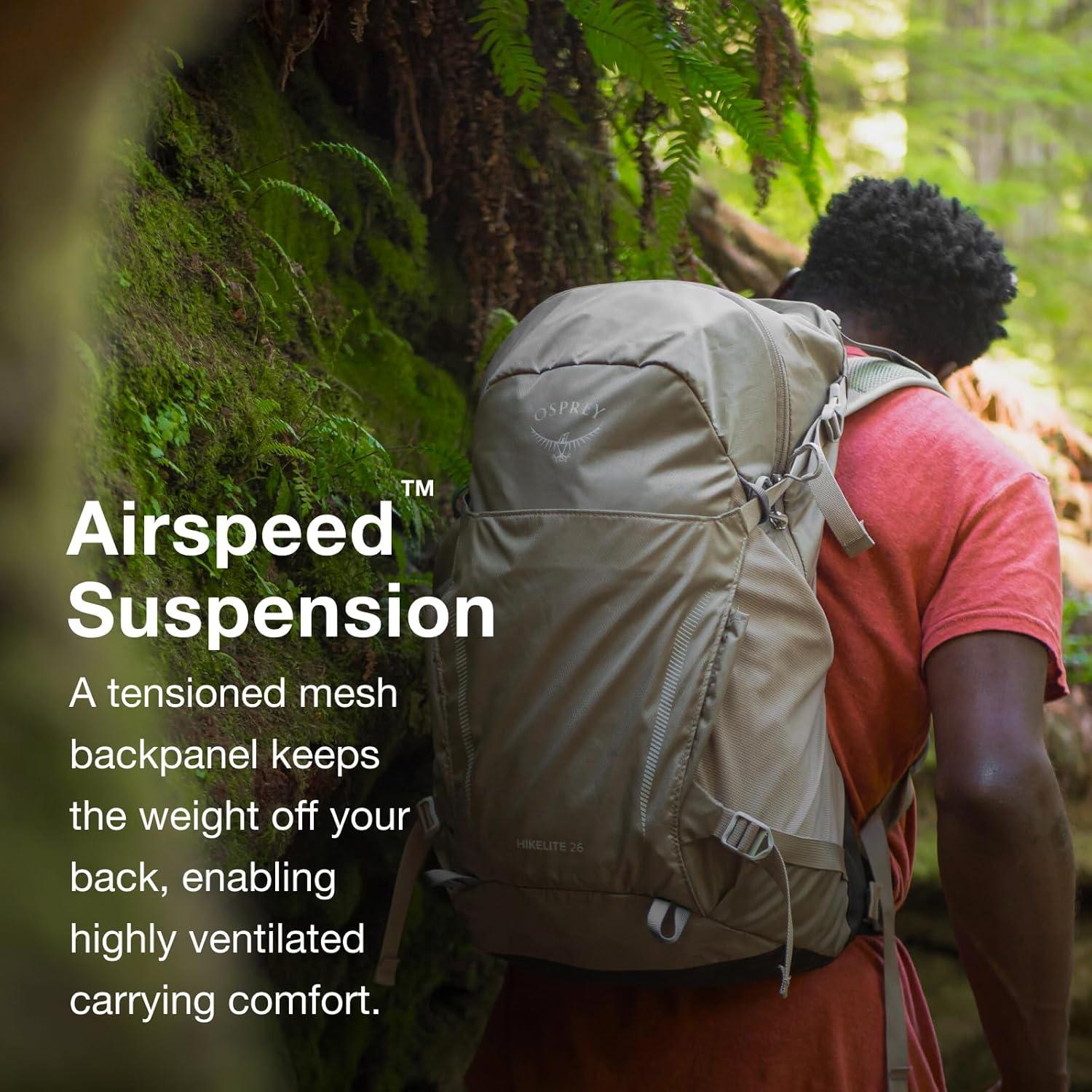 Mochila de senderismo Osprey Hikelite 26L Unisex Negra