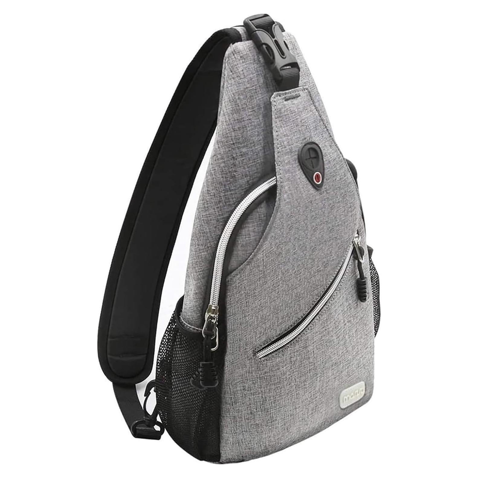 Mochila Cruzada MOSISO Gris 6L para Viajes y Senderismo