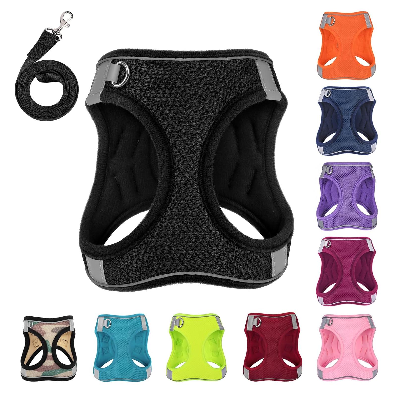 Arnés Reflectante para Perro PWOD XL Negro Carbón Ajustable