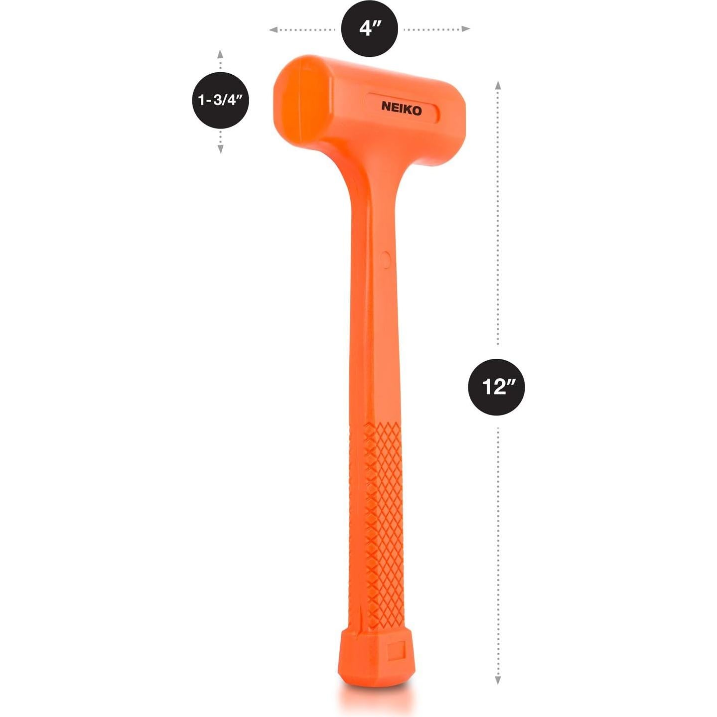 Martillo de Golpe Muerto Neiko 02846A 0.45 kg Naranja Neón