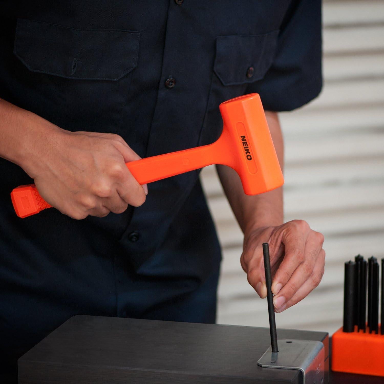 Martillo de Golpe Muerto Neiko 02846A 0.45 kg Naranja Neón