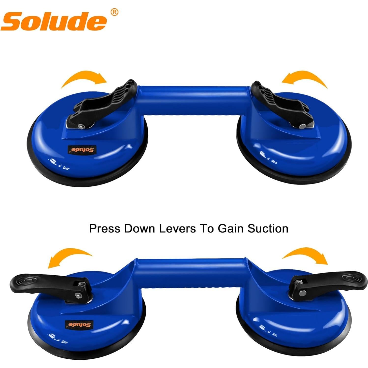 Ventosas de Alta Resistencia SOLUDE 2 Pack 11.8 cm Azul
