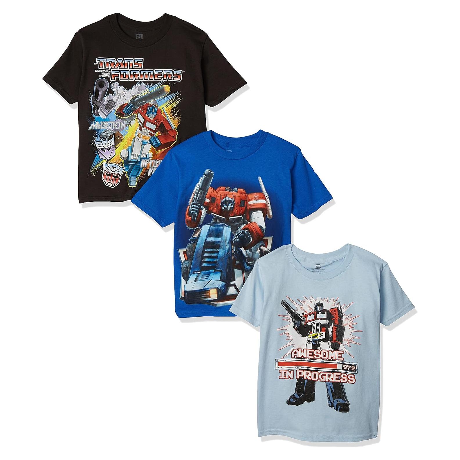Camisetas para Niños Transformers 3-Pack Licencia Oficial