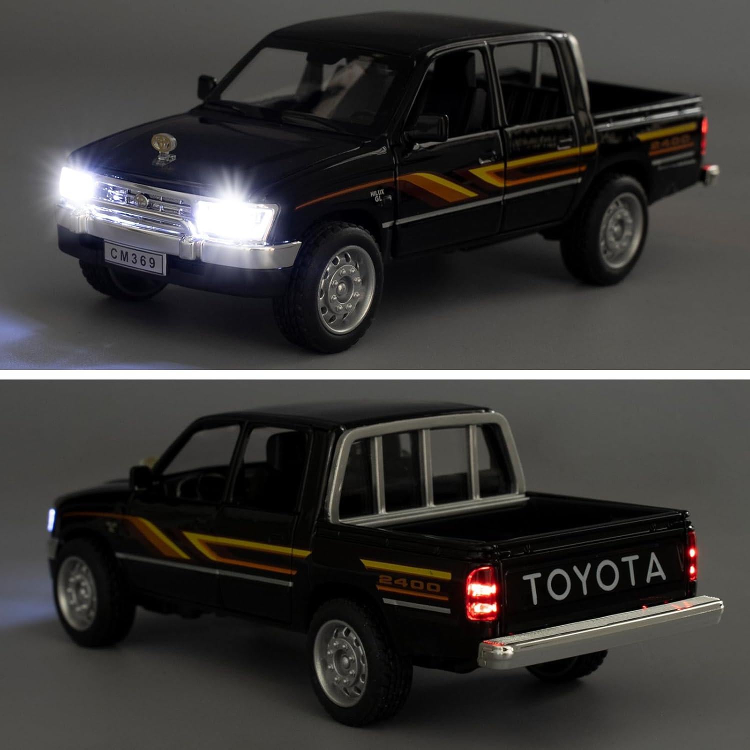 Coche de Juguete Pickup Hilux 1:32 Guarsiliymi con Luz y Sonido