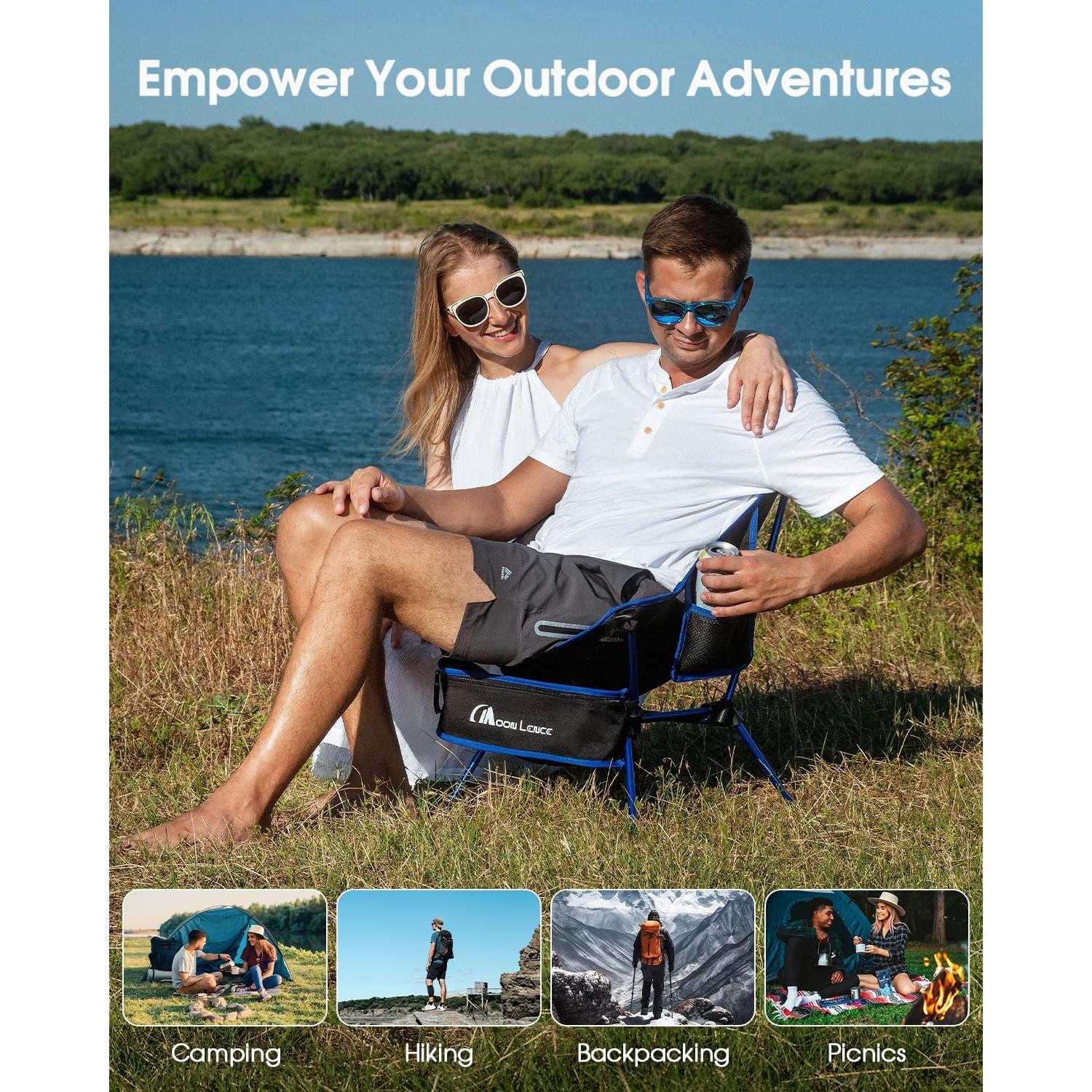 Silla de Camping MOON LENCE CH21-1PC, Ultraligera 181 kg