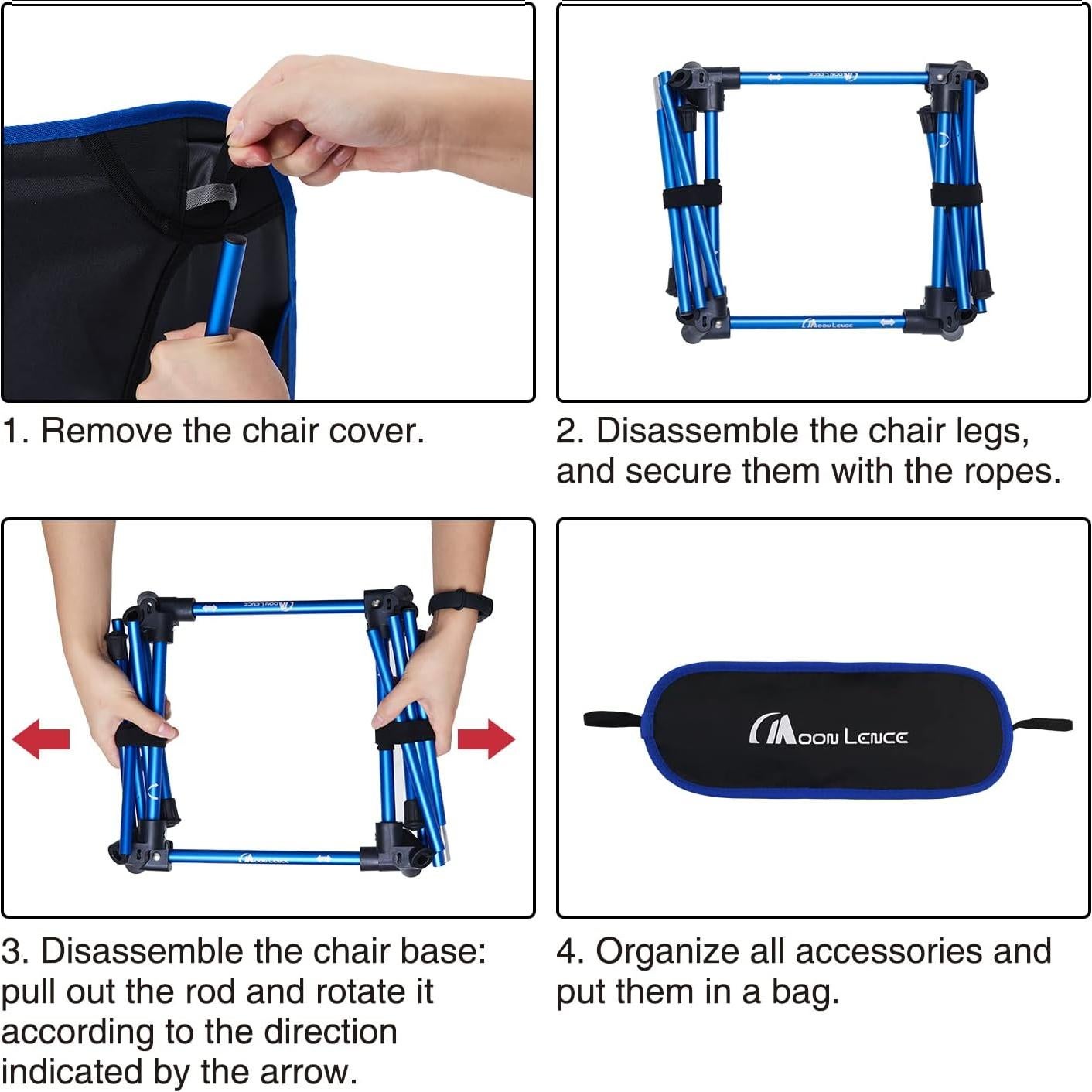 Silla de Camping MOON LENCE CH21-1PC, Ultraligera 181 kg