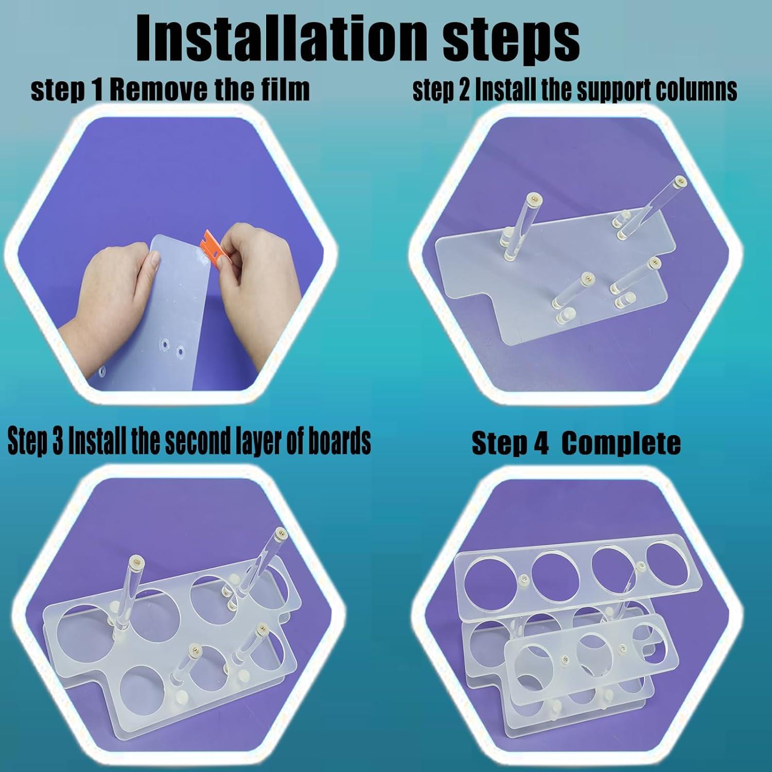 Soporte de Exhibición de Sables de Luz Acrílico ERMMZHZW 7 Sables