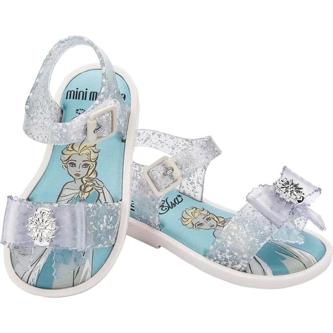 Sandalias Mini Melissa Mar Disney para Niñas - Glitter Claro