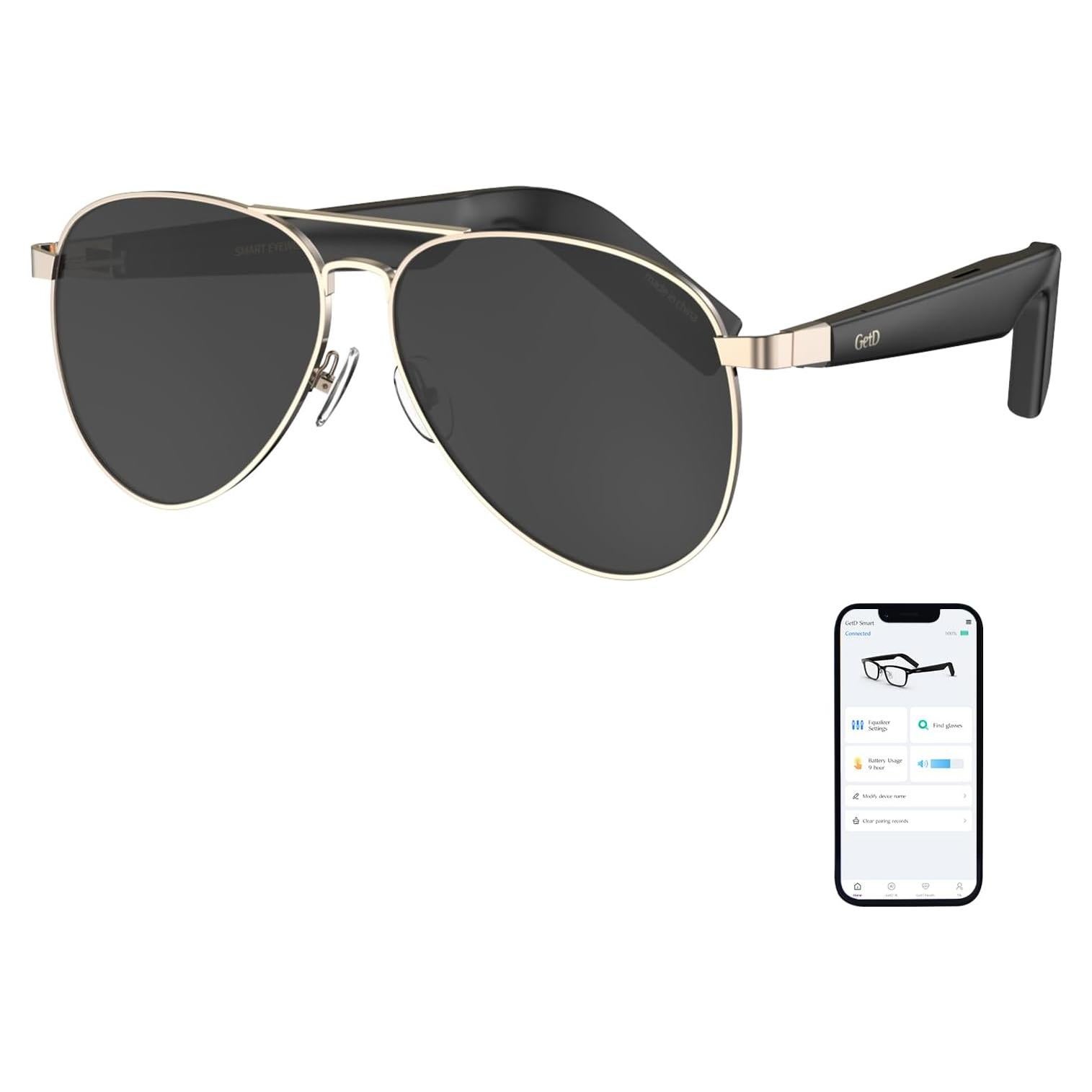 Gafas de sol inteligentes GetD GG14 con Bluetooth y control de voz