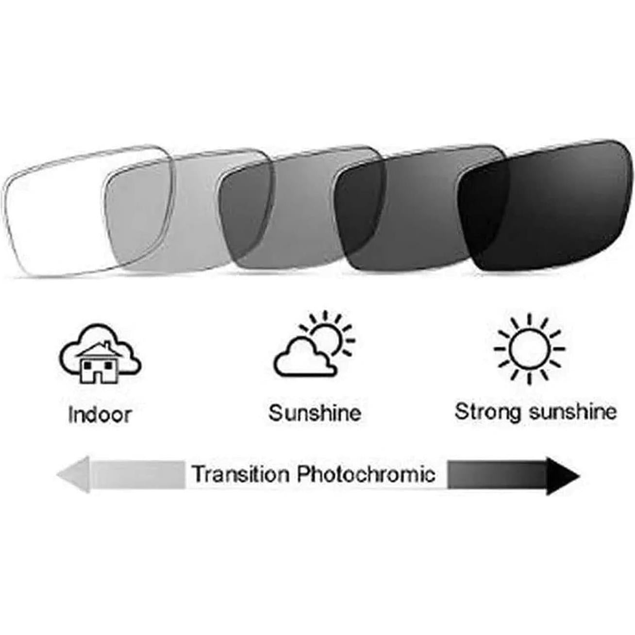 Gafas de lectura bifocales fotoquímicas marca X, negras