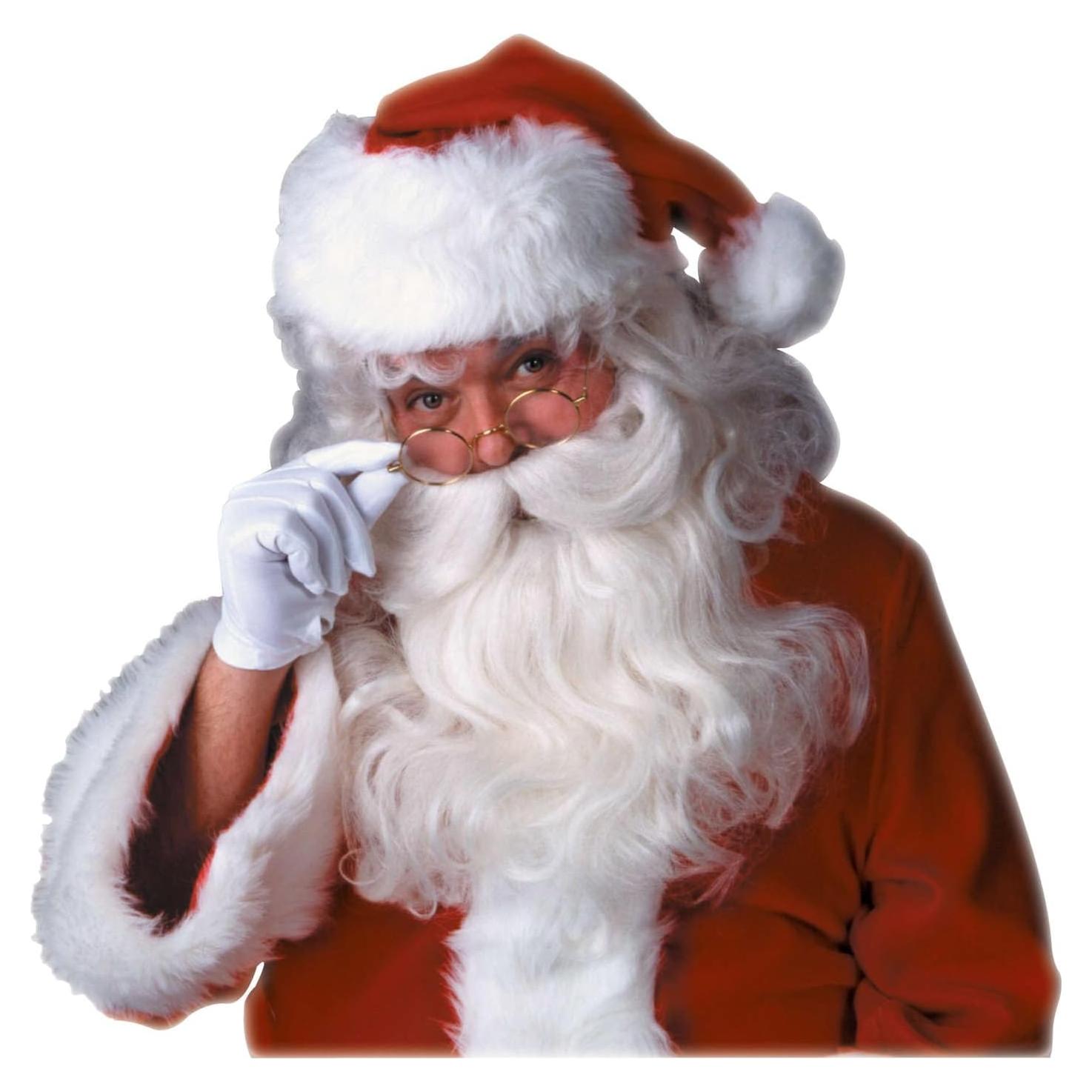 Conjunto de barba y peluca de Santa Claus Rubie's lujo