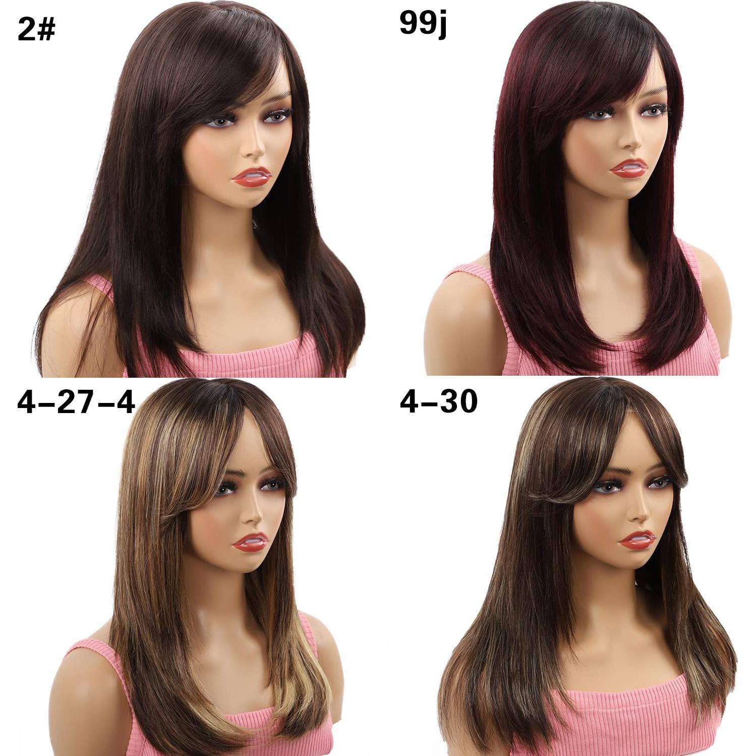 Peluca Rizada Larga Marrón Ombre NATAGHAIR 100% Cabello Humano