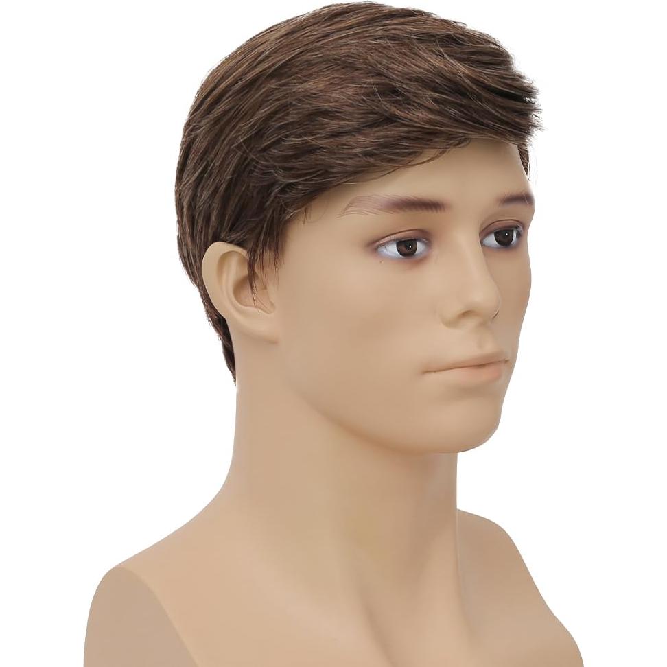 Peluca Corta Marrón para Hombre Dai Cloud Fluffy Diaria