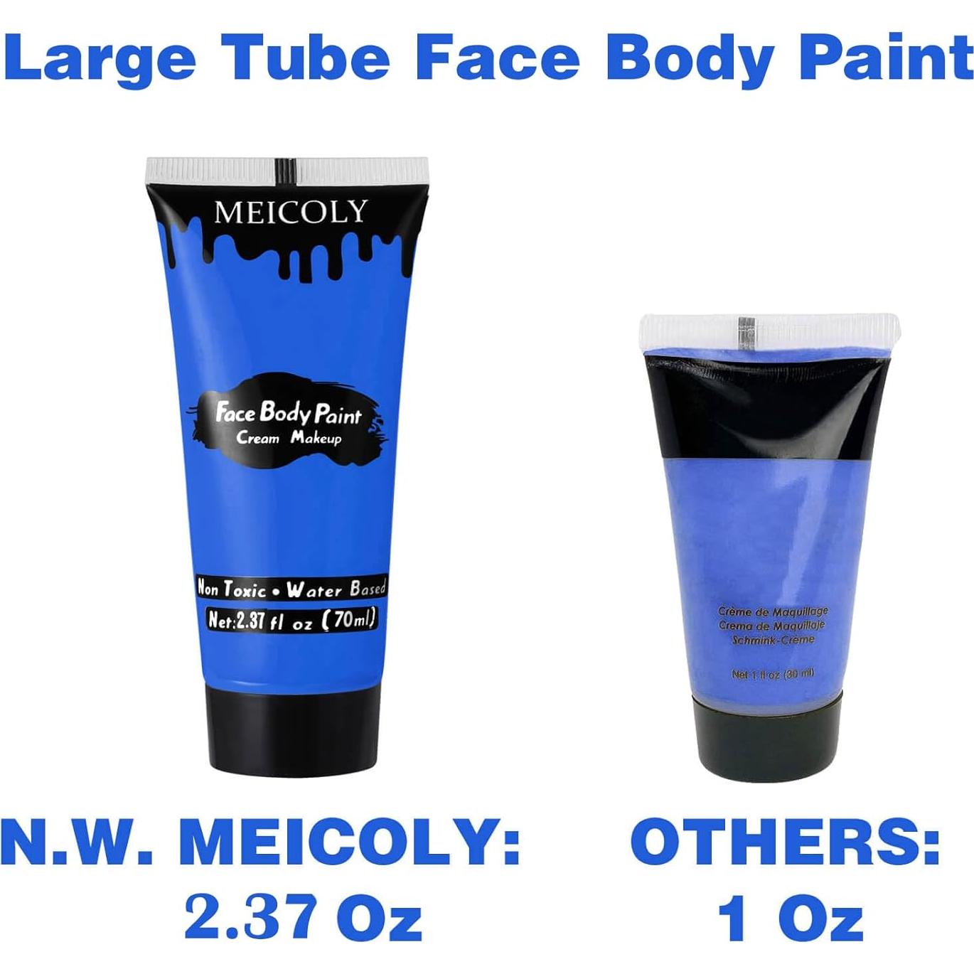 Pintura Facial Azul MEICOLY 67g a Base de Agua para Cosplay