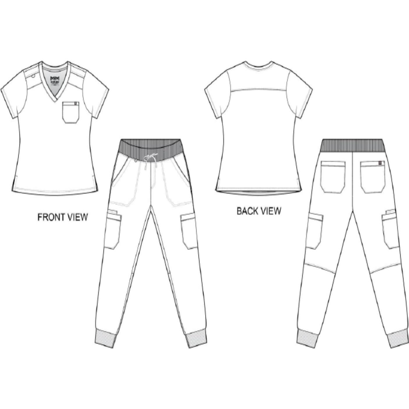 Conjunto de Scrubs para Mujeres Uniformes Naturales Tuck-In