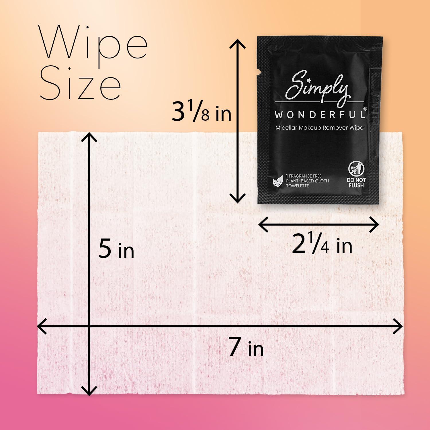 Toallitas Desmaquillantes Simply Wonderful - 500 Unidades, Agua Micelar, Suaves para Piel Sensible