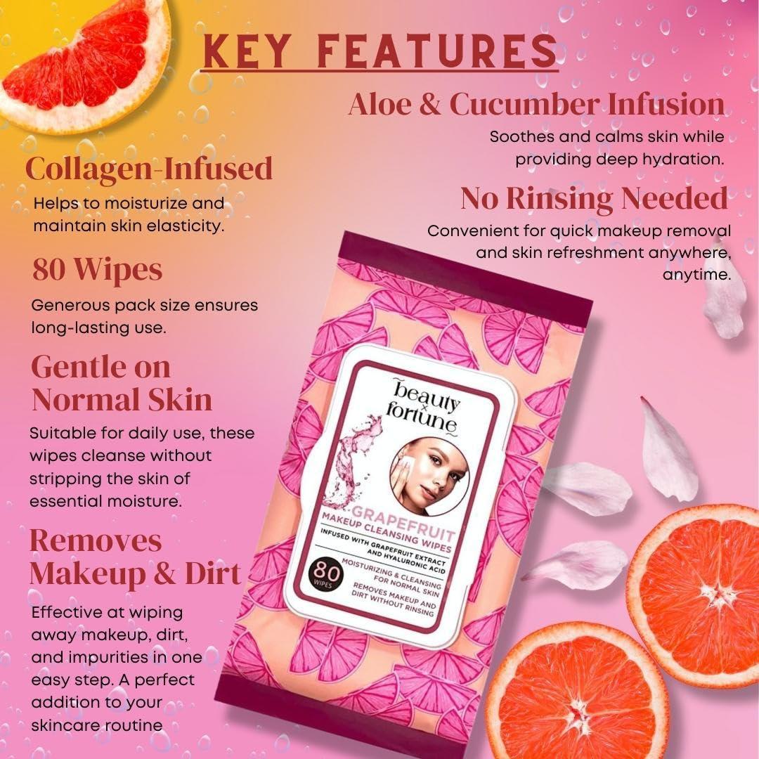 Toallitas Desmaquillantes Beauty x Fortune 80 Unidades Hidratantes
