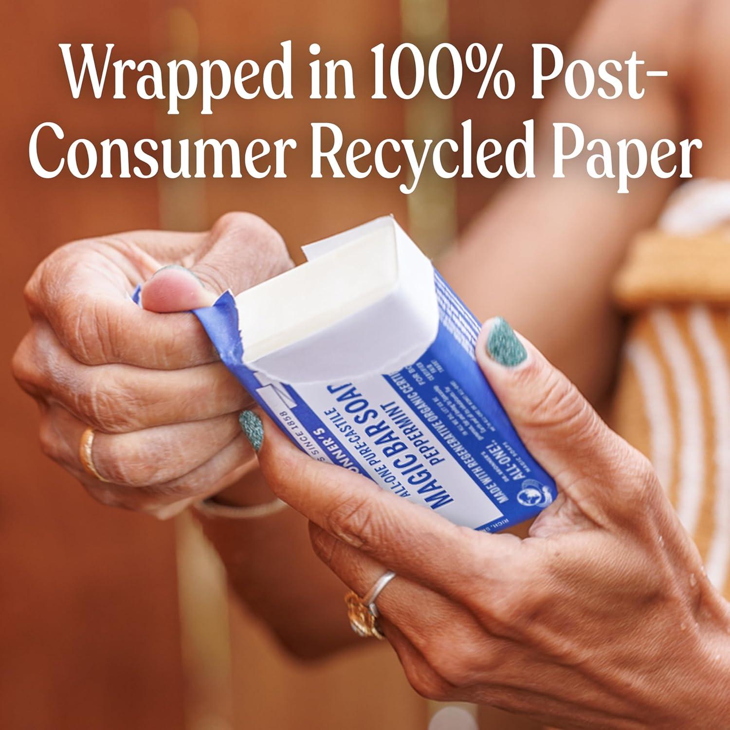 Jabón de Barra Mágico Dr. Bronner Menta 141g 2-Pack Vegano