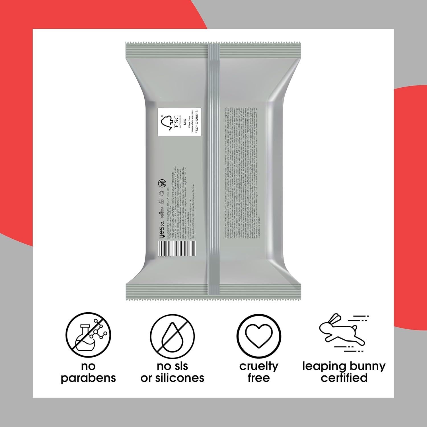 Toallitas Faciales Desintoxicantes Sí a Carbón - 3 Paquetes