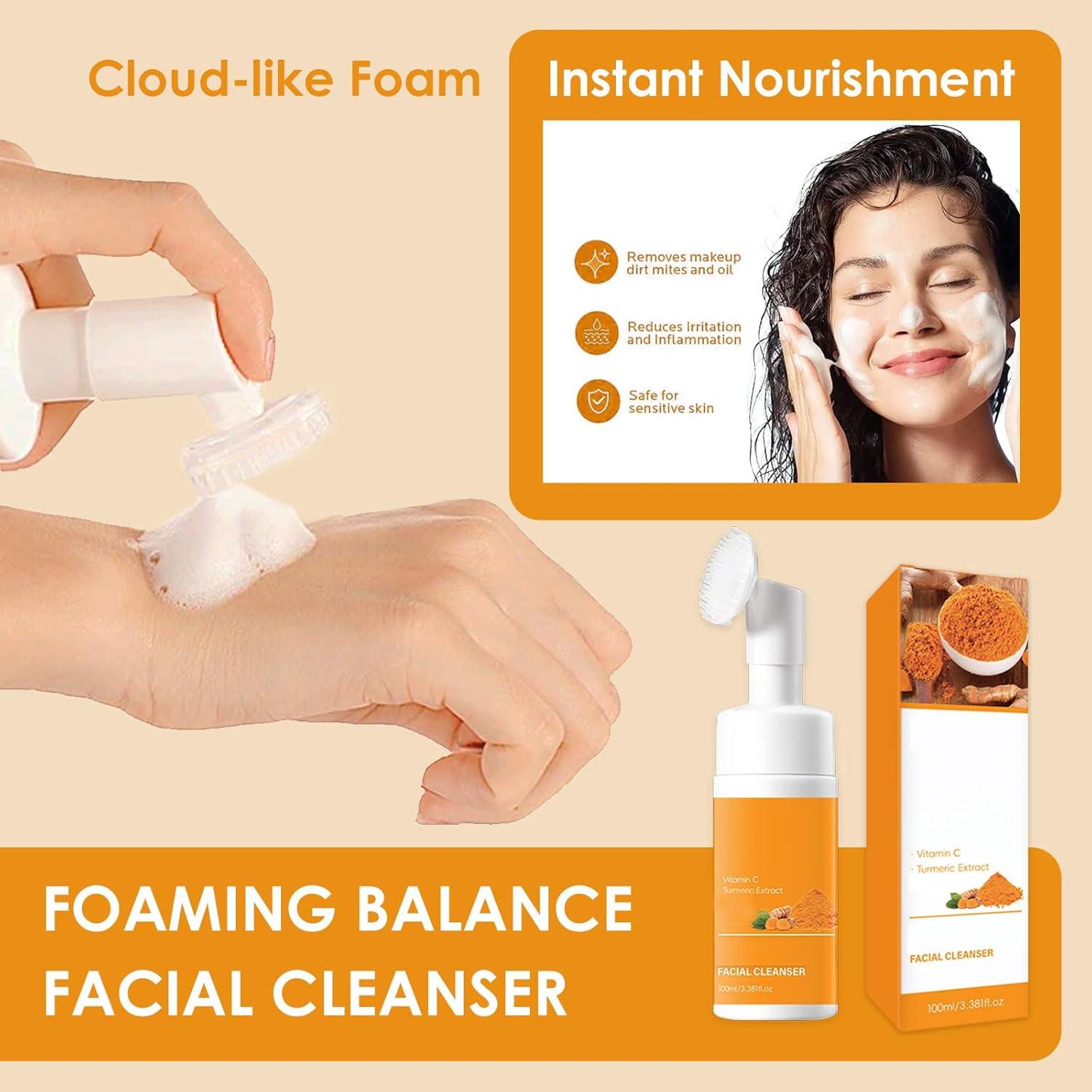 Juego de Cuidado Facial QVKZL con Jabón y Exfoliantes 3PC