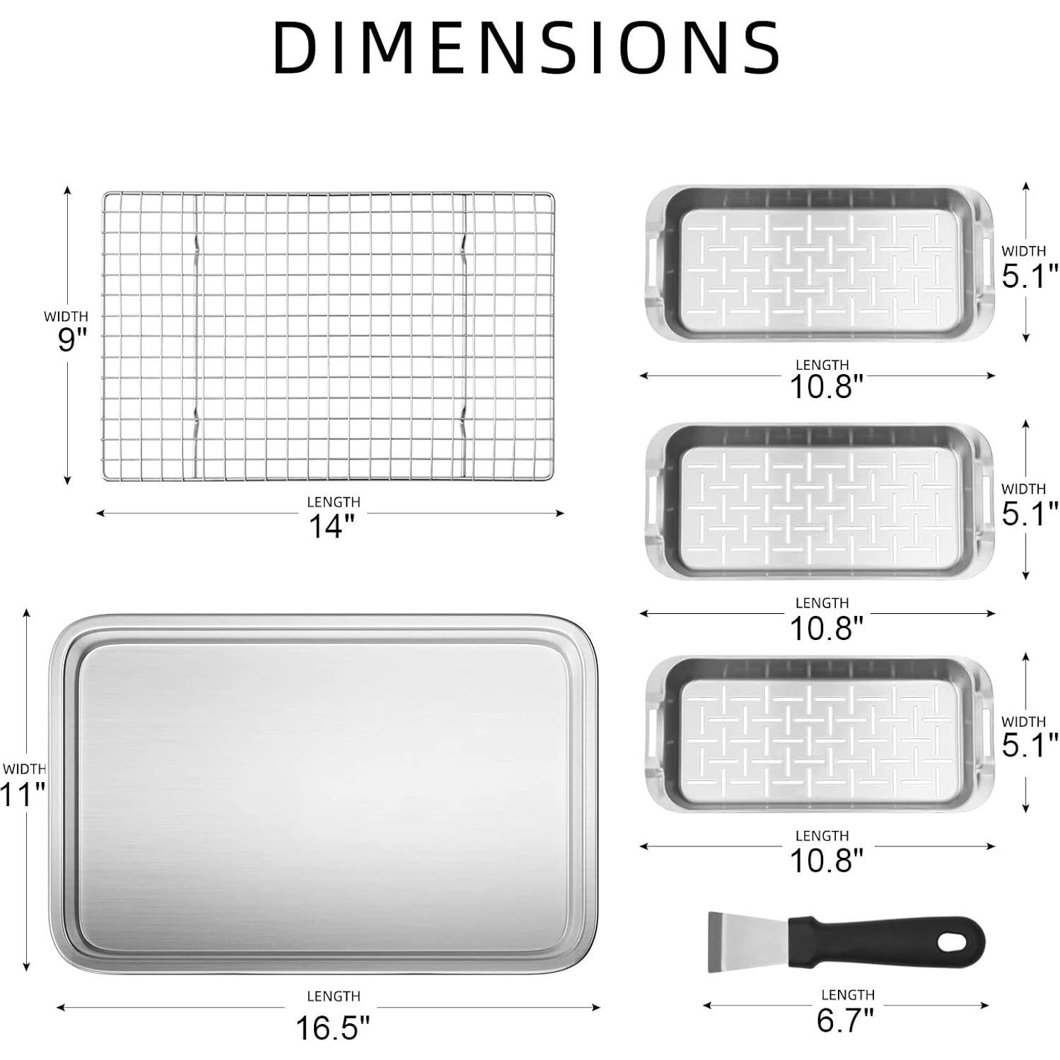 Juego de Cestas para Parrilla Vikeyhome 6 Piezas Acero Inoxidable