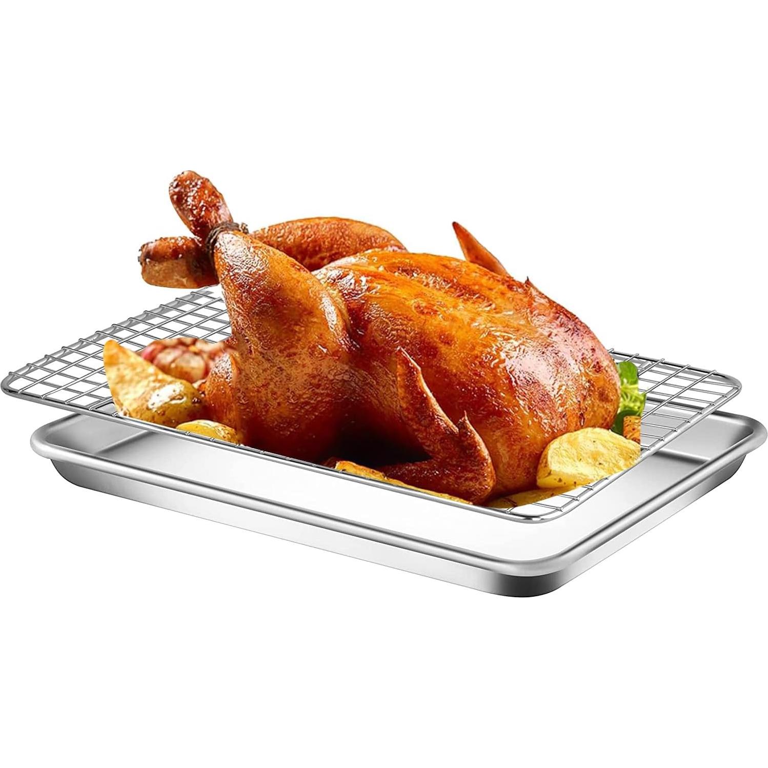 Juego de Cestas para Parrilla Vikeyhome 6 Piezas Acero Inoxidable