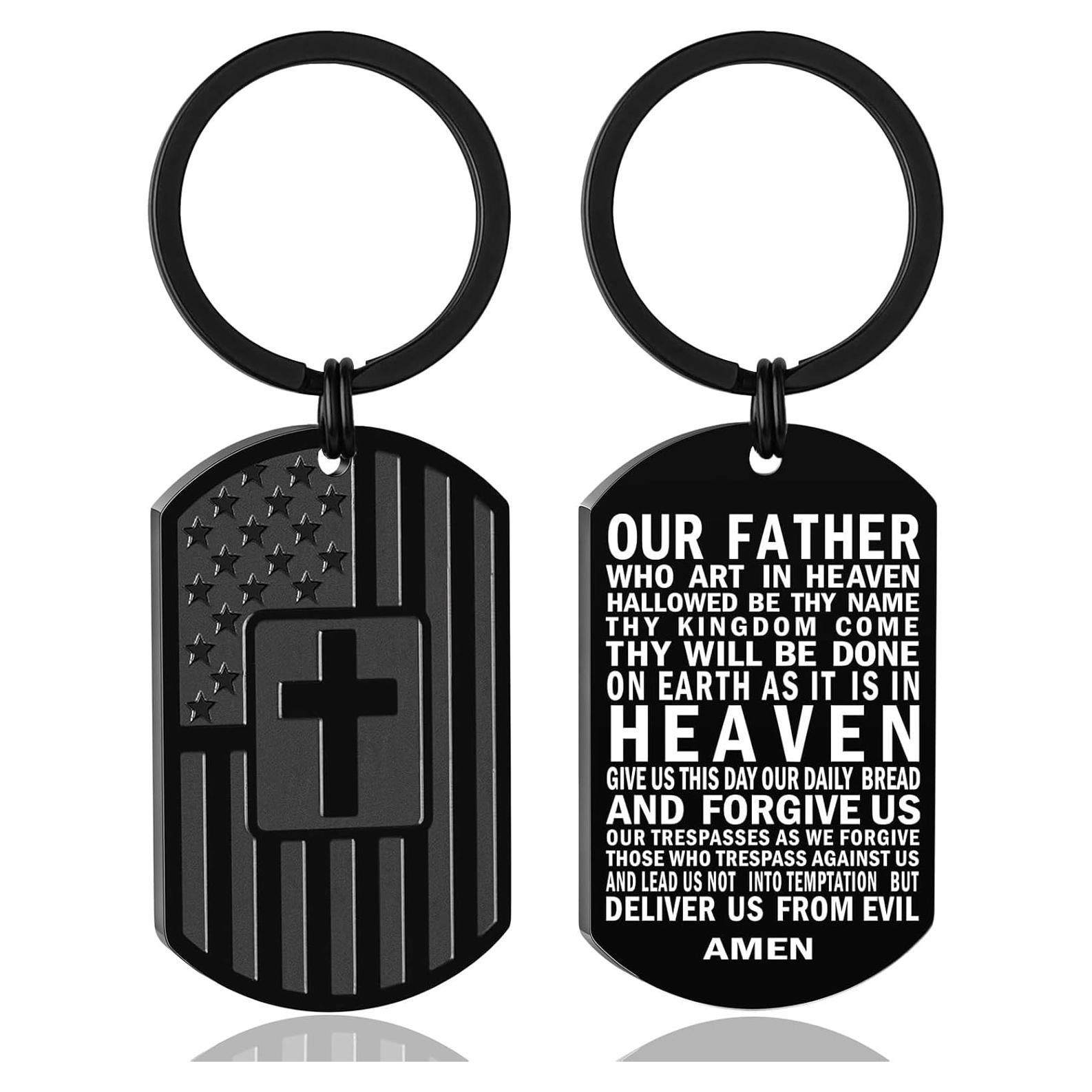 Llavero de Cruz y Biblia DuoDiner para Hombres - Regalos Religiosos