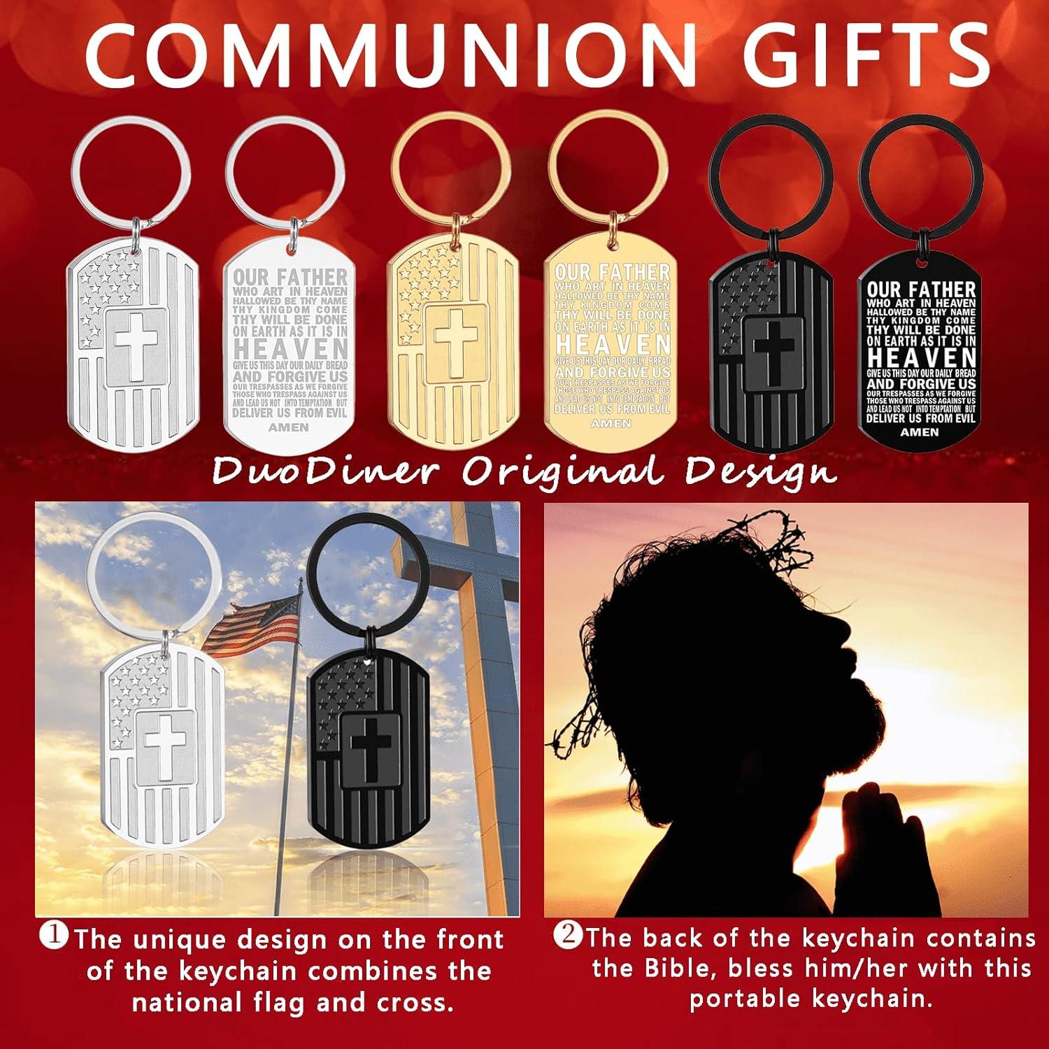 Llavero de Cruz y Biblia DuoDiner para Hombres - Regalos Religiosos