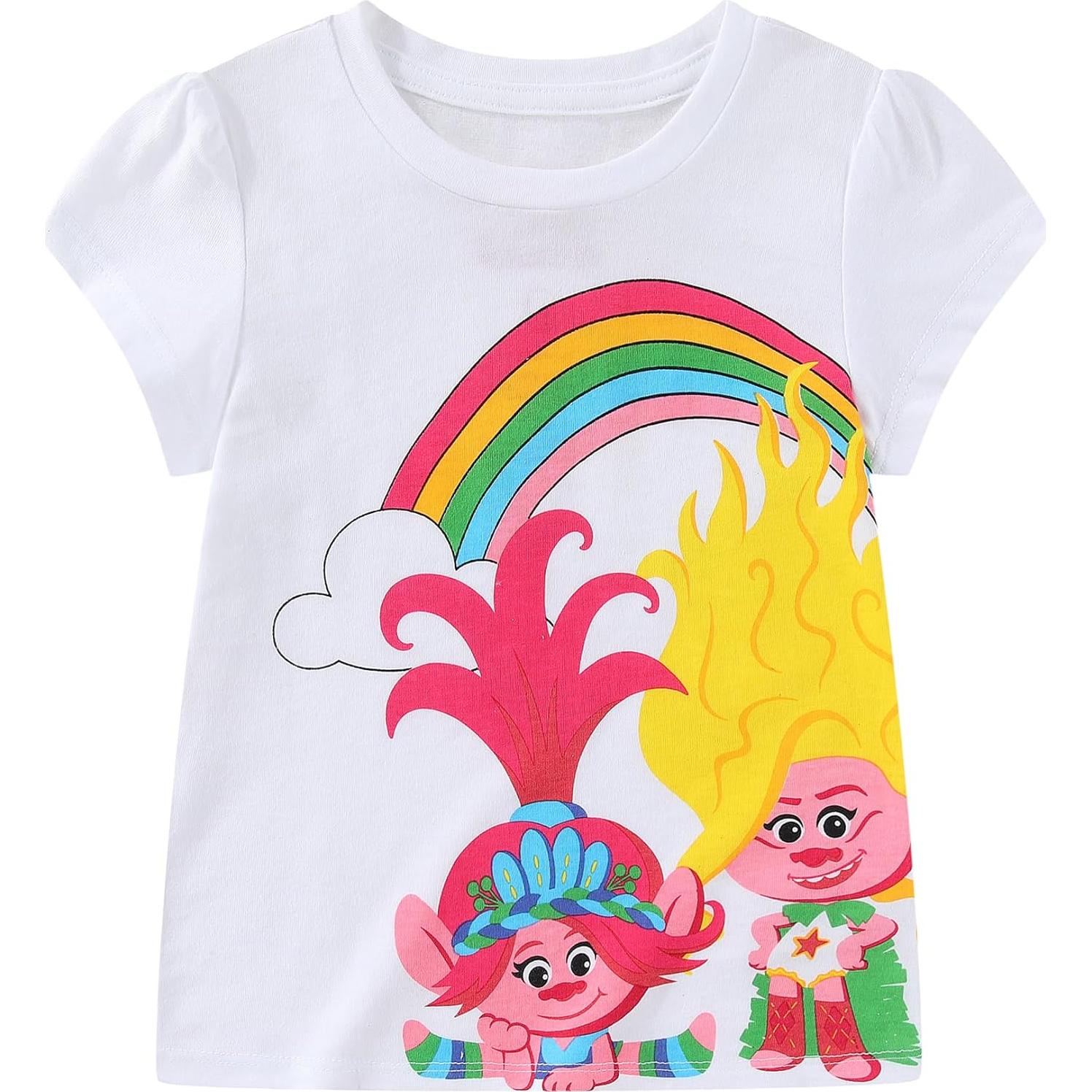 Conjunto Camiseta Manga Corta DreamWorks Trolls + Falda Tutu