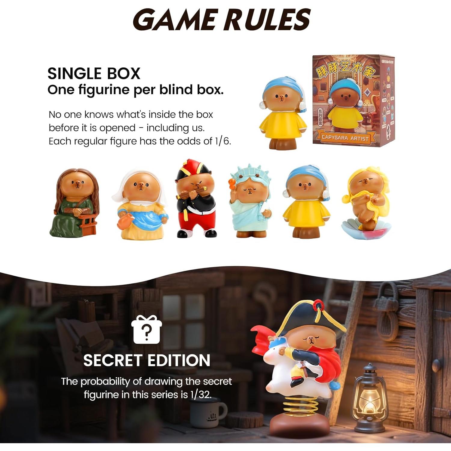 Figuras Coleccionables Capybara LUCKJOY - Arte Clásico