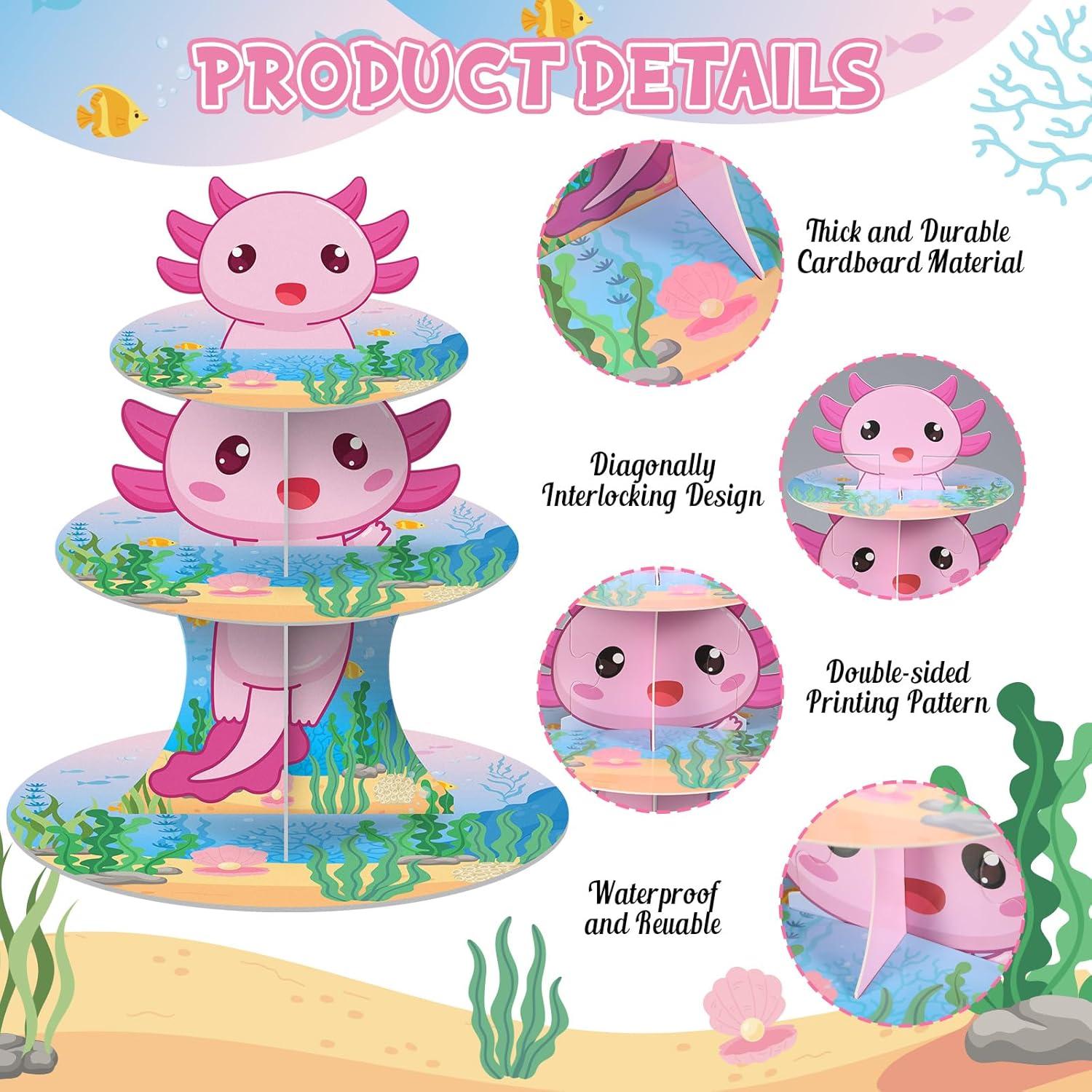 Soporte para Cupcakes 3 Niveles Weysat Axolote Multicolor