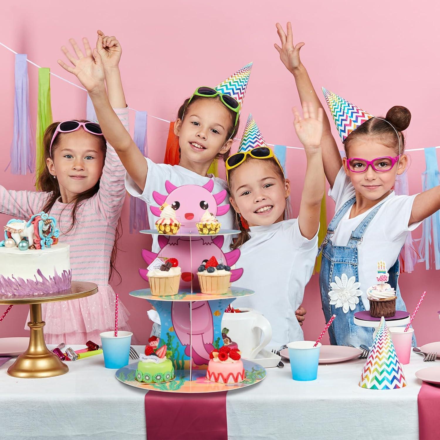 Soporte para Cupcakes 3 Niveles Weysat Axolote Multicolor