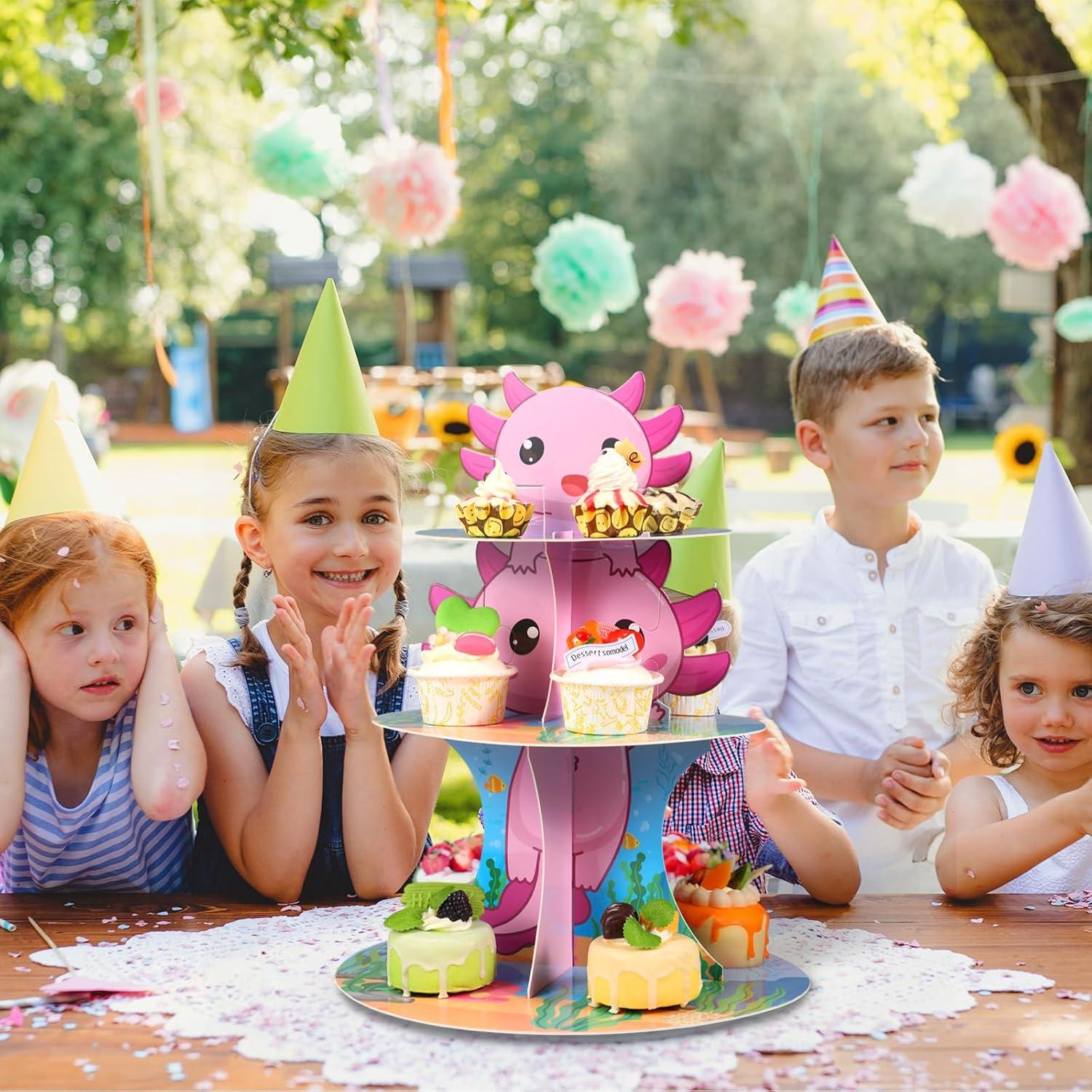 Soporte para Cupcakes 3 Niveles Weysat Axolote Multicolor