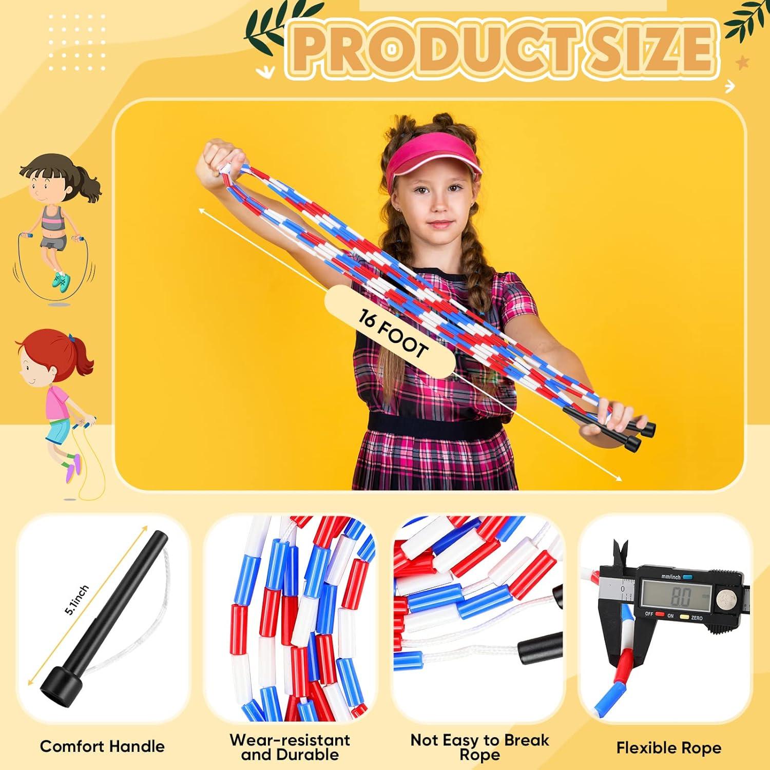 Cuerdas de Saltar Doble Dutch Zubebe 4.8m Coloridas para Niños y Adultos