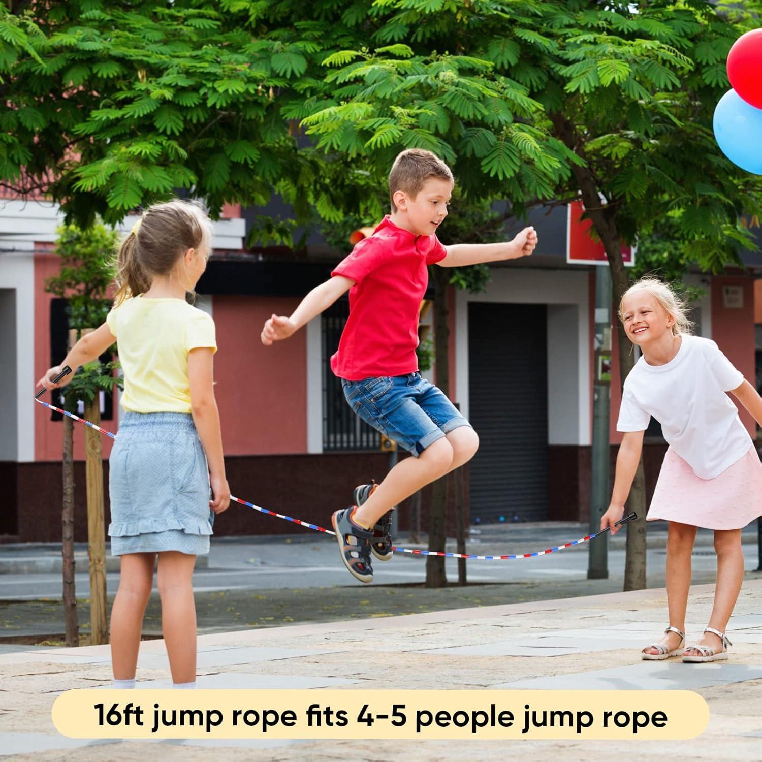 Cuerdas de Saltar Doble Dutch Zubebe 4.8m Coloridas para Niños y Adultos