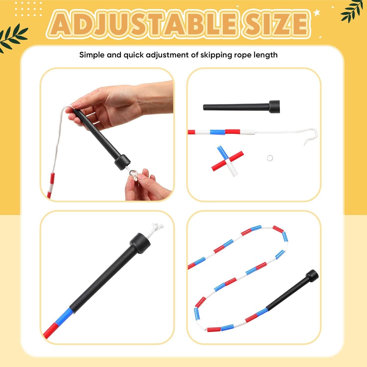 Cuerdas de Saltar Doble Dutch Zubebe 4.8m Coloridas para Niños y Adultos
