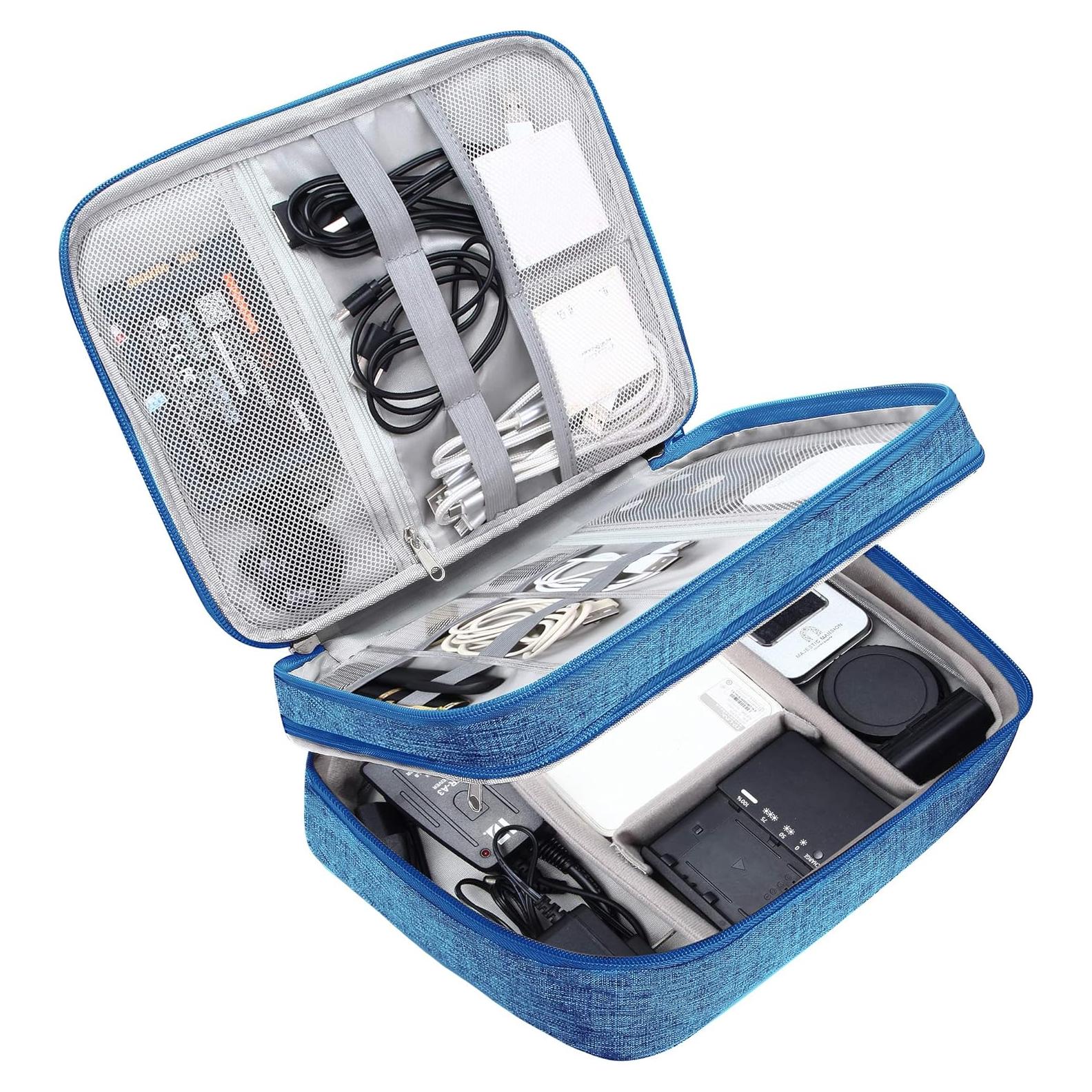 Bolsa Organizadora de Electrónica SELLFELLY Azul Cielo Doble Capa