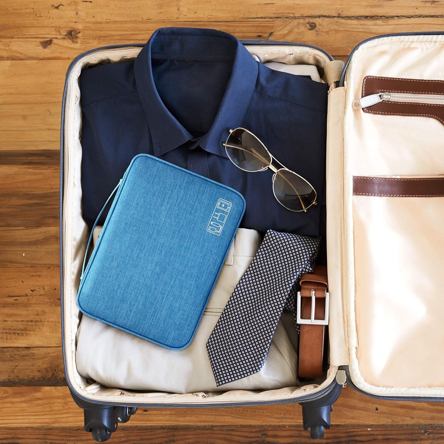 Bolsa Organizadora de Electrónica SELLFELLY Azul Cielo Doble Capa