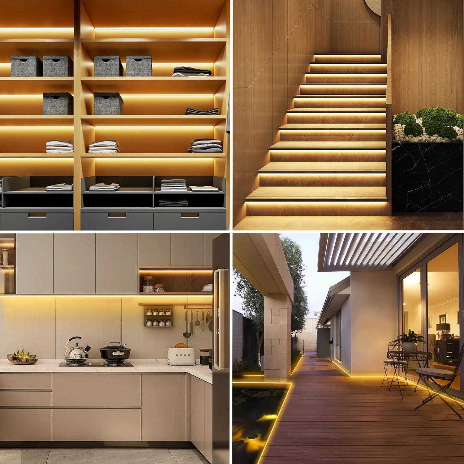 Luces de tira LED Echosari 2.99m a batería con control remoto