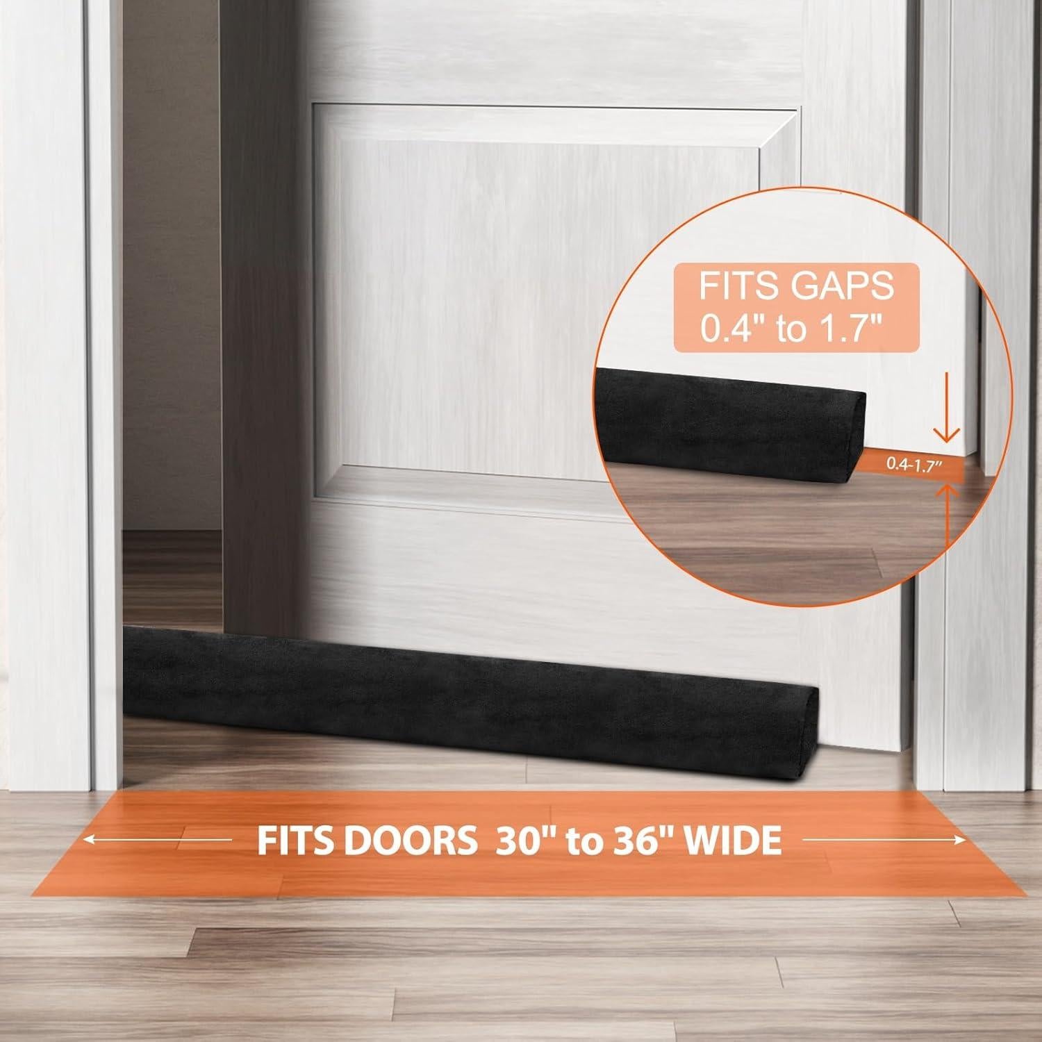 Bloqueador de Corrientes de Aire GDHOMM 76-91 cm Negro