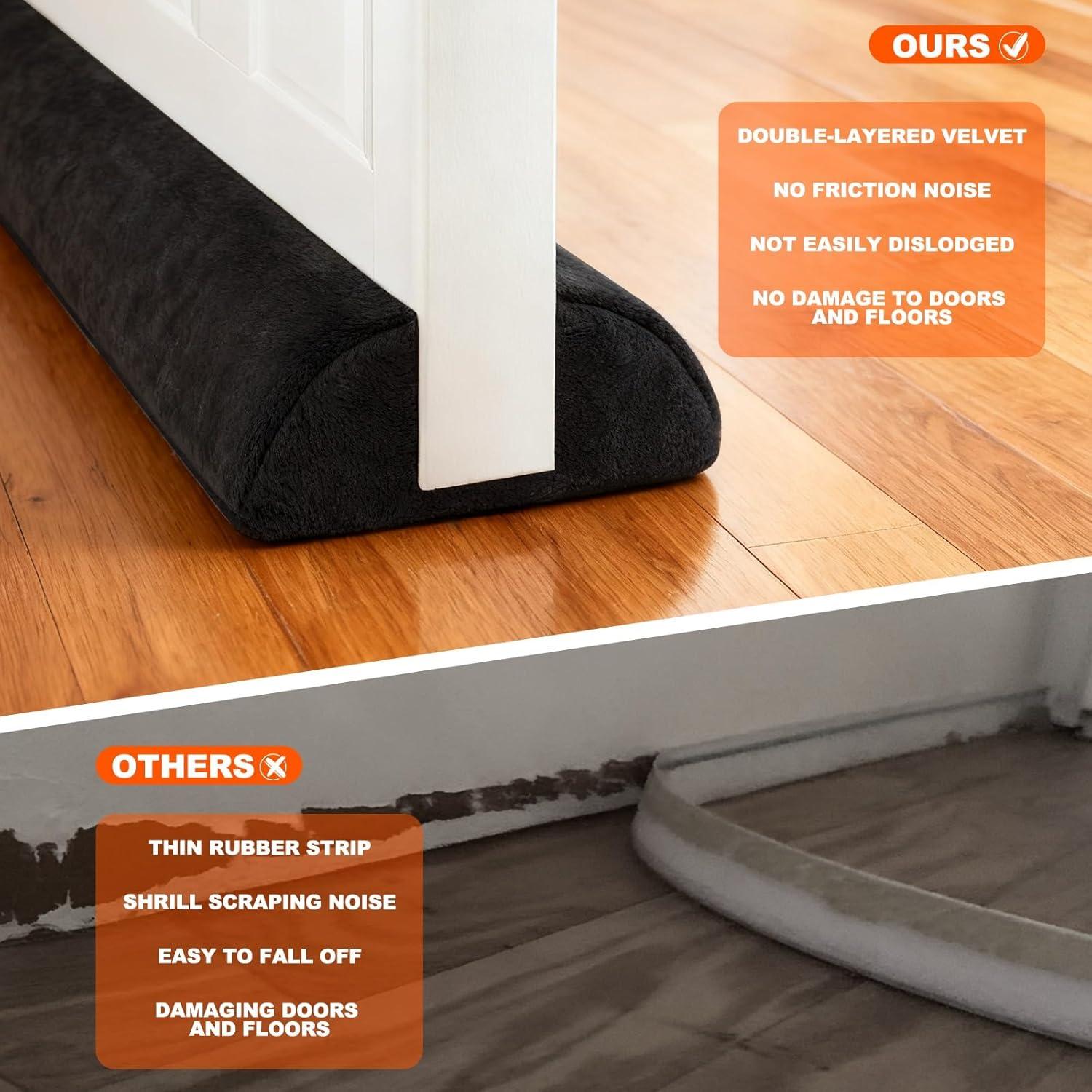 Bloqueador de Corrientes de Aire GDHOMM 76-91 cm Negro