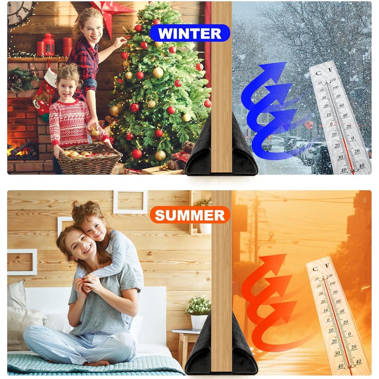 Bloqueador de Corrientes de Aire GDHOMM 76-91 cm Negro