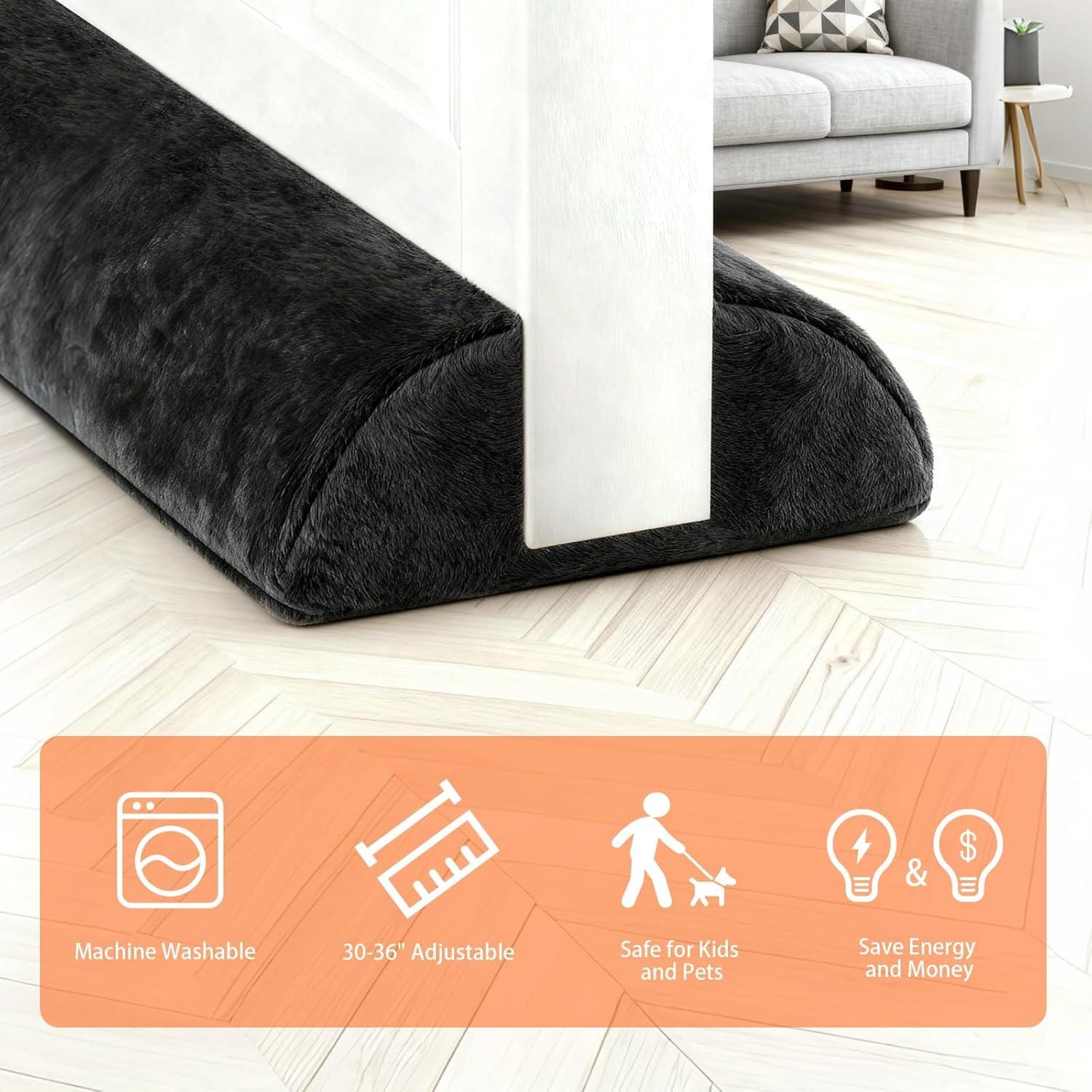 Bloqueador de Corrientes de Aire GDHOMM 76-91 cm Negro