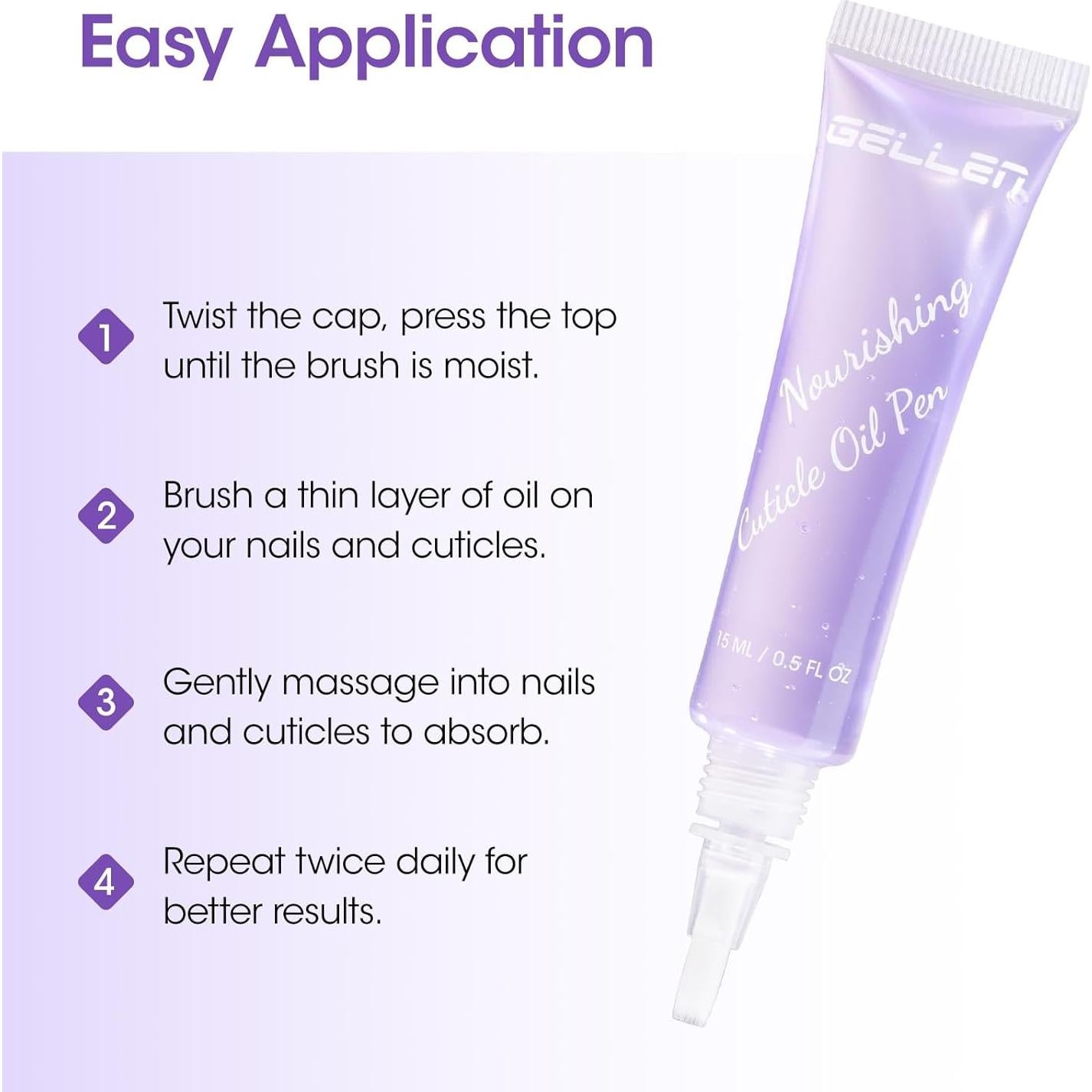 Bolígrafo Aceite Cutículas Gellen 15ml Lavanda Nutritivo