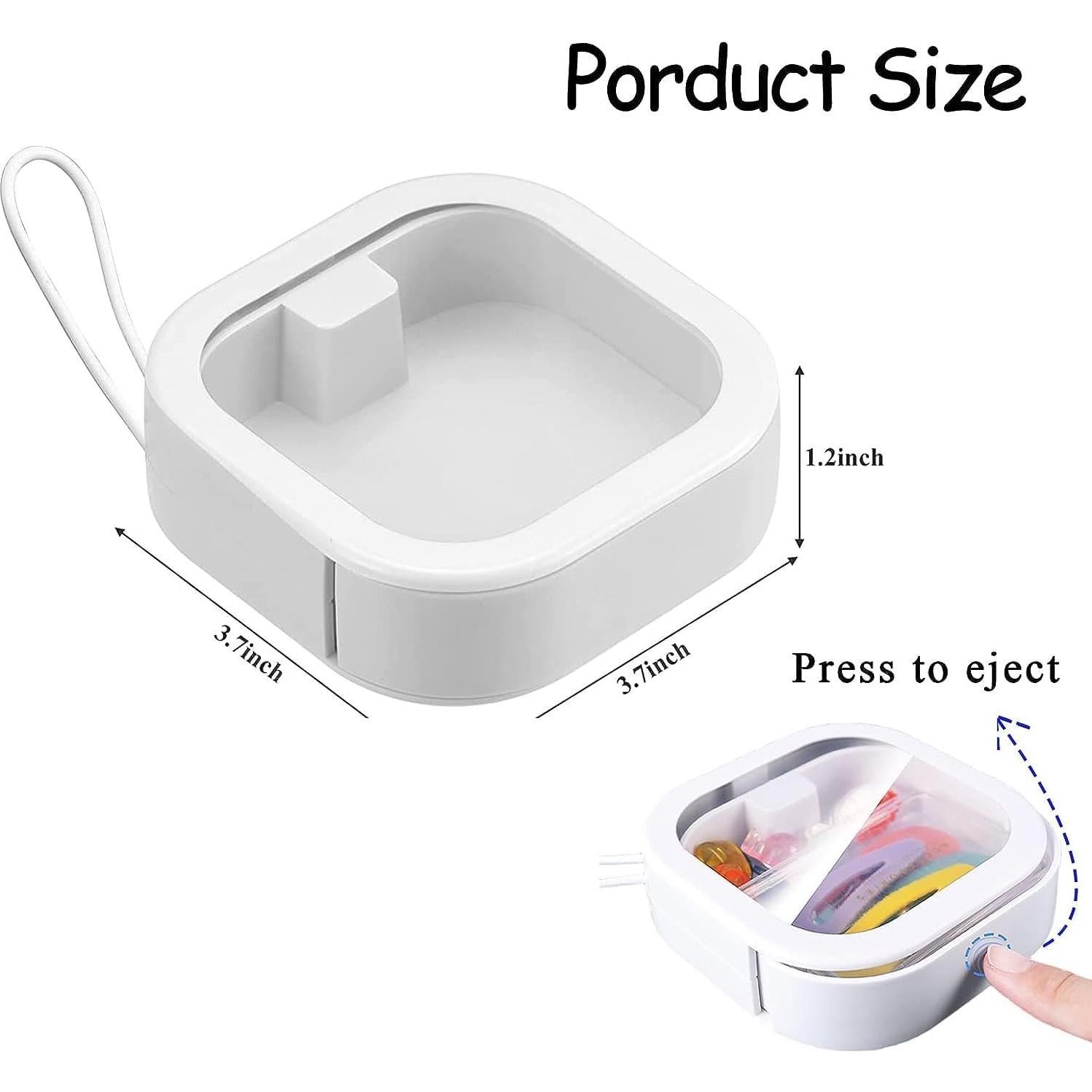 Organizador de Lazos para Cabello Nvhaly 2 Pcs Blanco