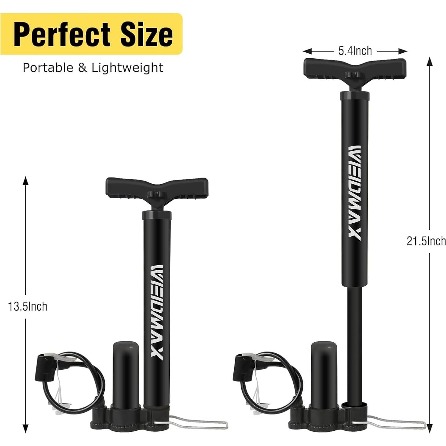 Bomba de Bicicleta Portátil WEIDMAX SZYJR3236 - Inflador Doble Válvula